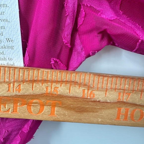 BAND OF THE FREE Kiss me fuchsia peplum ruffled textured party mini dress NWT M - Picture 11 of 16